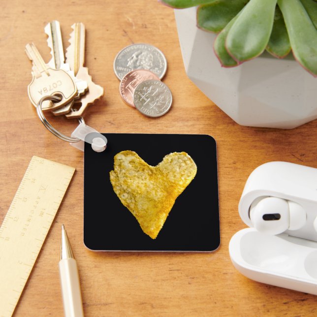 Heart Shaped Potato Chip Keychain (Desk)