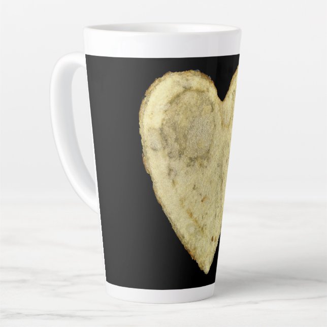 Heart Shaped Potato Chip Latte Mug (Left Angle)