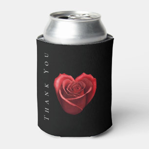 Heart Shaped Red Rose-Wedding-Thank You- Can Cooler