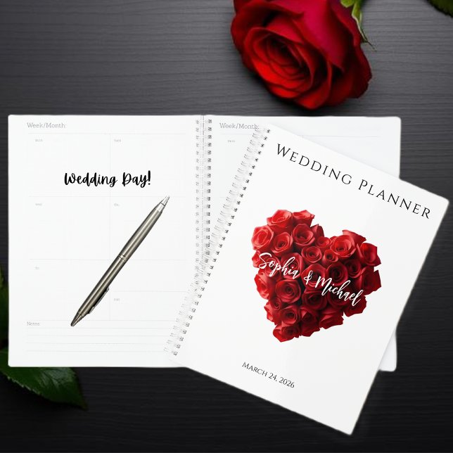 Heart Shaped Red Roses-Wedding Planner (Heart Shaped Red Roses-Wedding Planner)