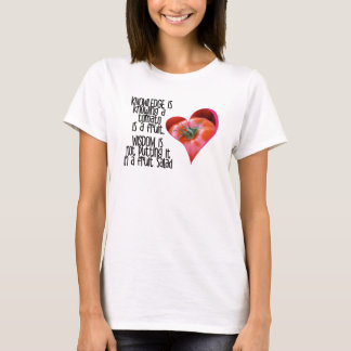 Heart Shaped Red Tomato Jokes Quotes T-Shirt