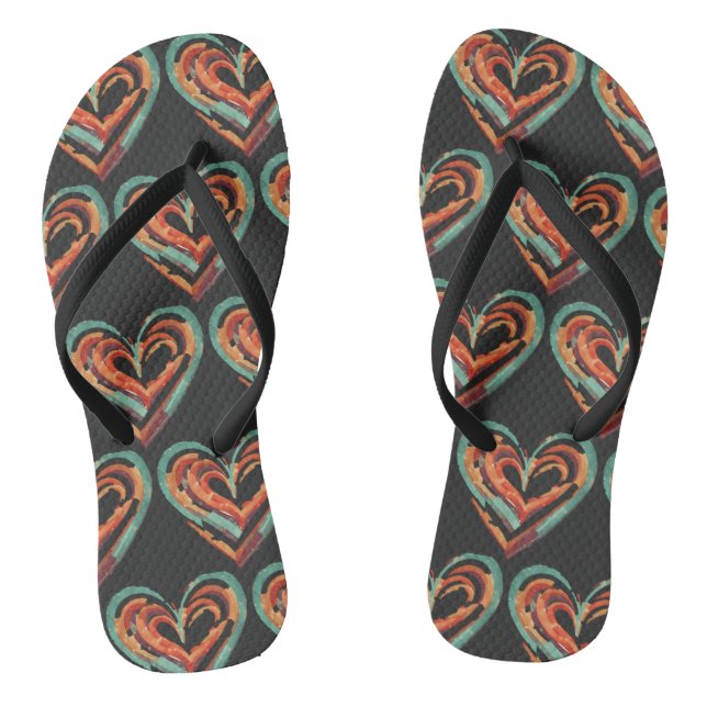 Heart-Shaped Retro  Jandals (Footbed)