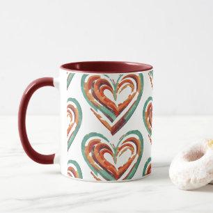Heart-Shaped Retro Mug