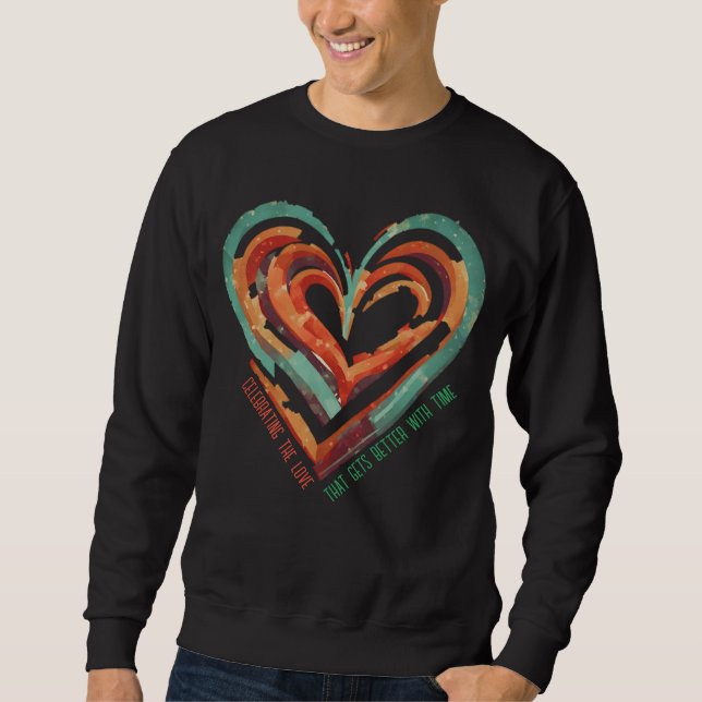 Heart-Shaped Retro  Sweatshirt (Front)