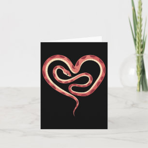 Heart Shaped Snake Valentines Day Serpent For Wome Card