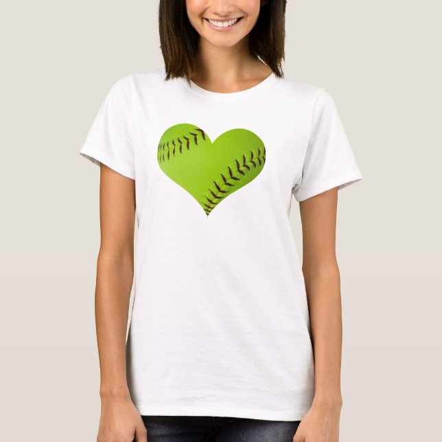 heart shaped softball tank top. (Front)