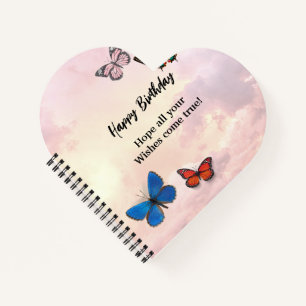 Heart Shaped Spiral Bound Notebook