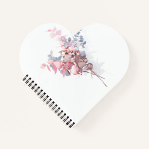 Heart Shaped Spiral Bound Notebook