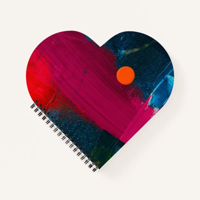Heart Shaped Spiral Bound Notebook (Front)