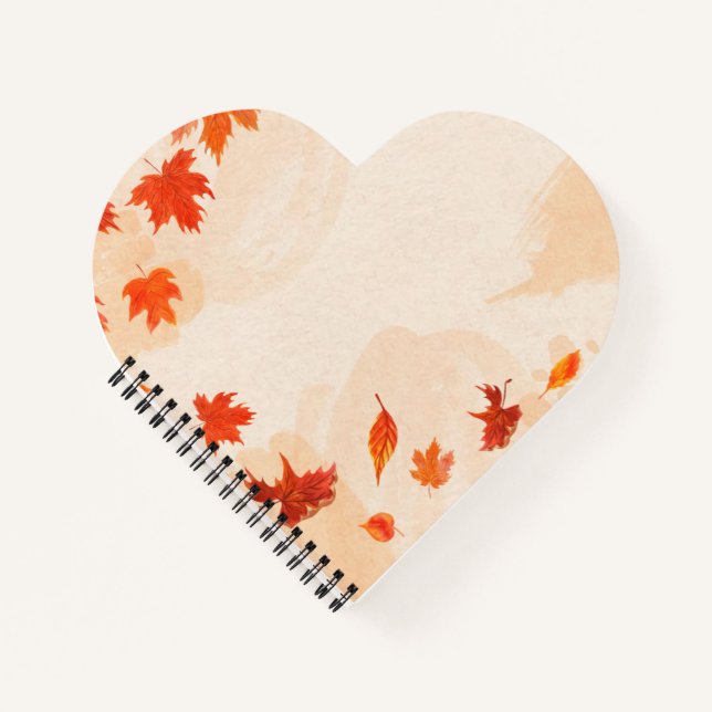 Heart Shaped Spiral Bound Notebook (Front)