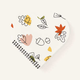 Heart Shaped Spiral Bound Notebook