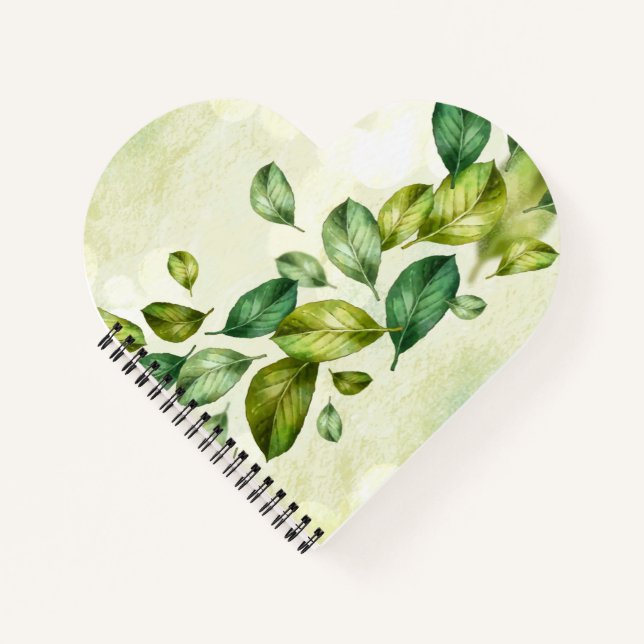 Heart Shaped Spiral Bound Notebook (Front)