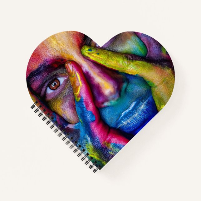 Heart Shaped Spiral Bound Notebook (Front)