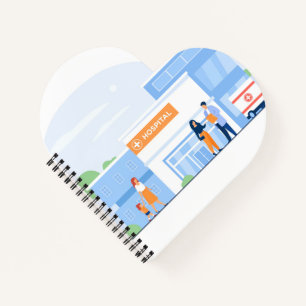 Heart Shaped Spiral Bound Notebook