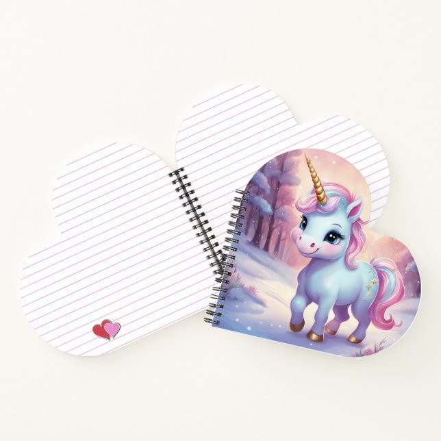 Heart Shaped Spiral Bound Notebook (Inside)