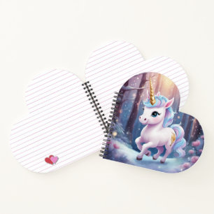 Heart Shaped Spiral Bound Notebook