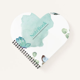 Heart Shaped Spiral Bound Notebook