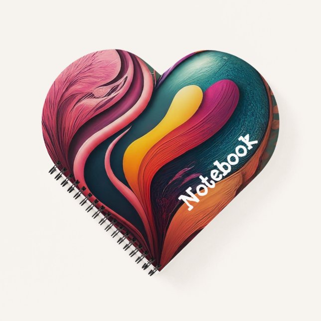 Heart-Shaped Spiral Bound Notebook (Front)