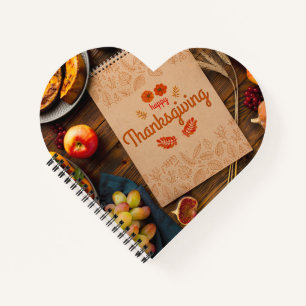 Heart Shaped Spiral Bound Notebook