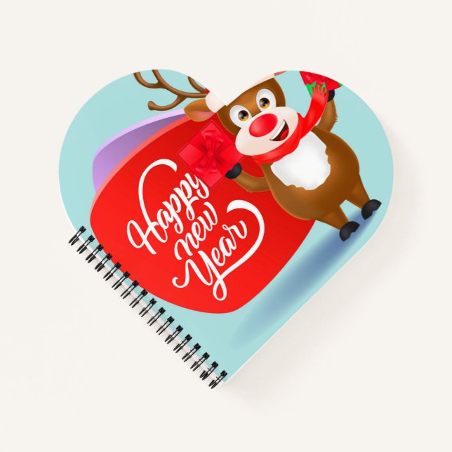 Heart Shaped Spiral Bound Notebook (Front)