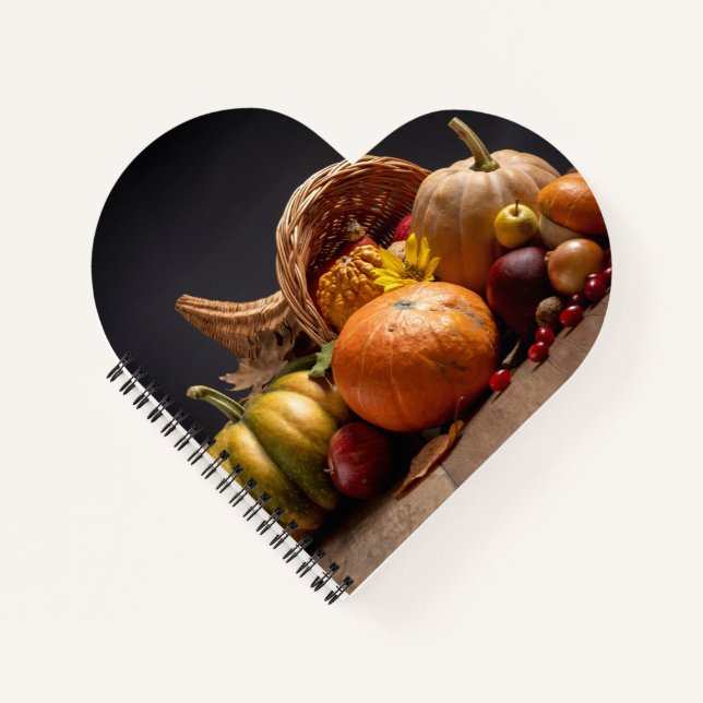 Heart Shaped Spiral Bound Notebook (Front)