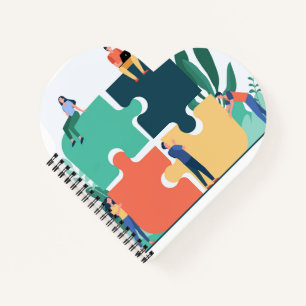 Heart Shaped Spiral Bound Notebook