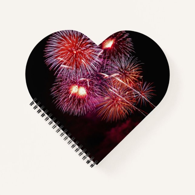 Heart Shaped Spiral Bound Notebook (Front)