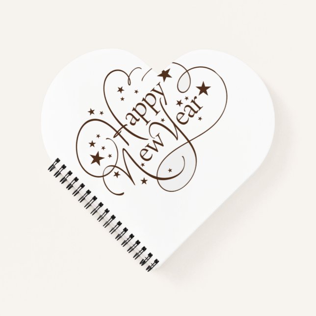 Heart Shaped Spiral Bound Notebook (Front)