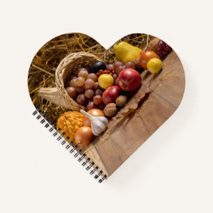 Heart Shaped Spiral Bound Notebook
