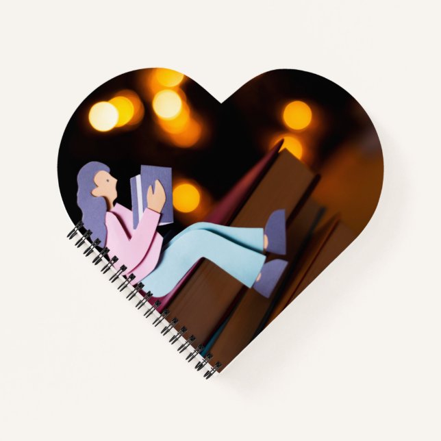 Heart Shaped Spiral Bound Notebook (Front)