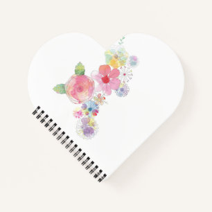 Heart Shaped Spiral Bound Notebook