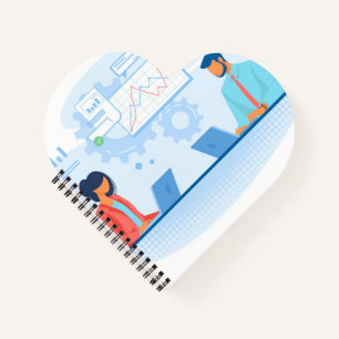 Heart Shaped Spiral Bound Notebook