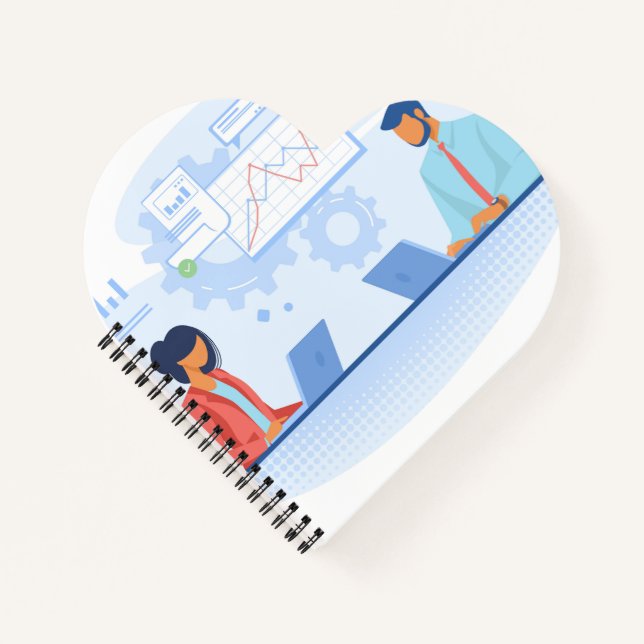 Heart Shaped Spiral Bound Notebook (Front)