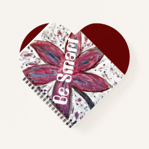 Heart Shaped Spiral Bound Notebook Lilium candidum