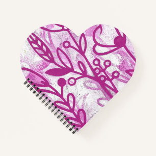 Heart Shaped Spiral Notebook