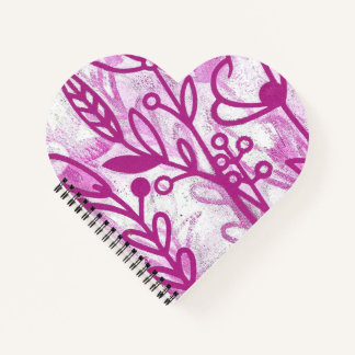 Heart Shaped Spiral Notebook
