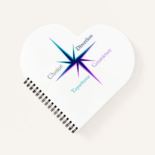 Heart-shaped spiral notebook