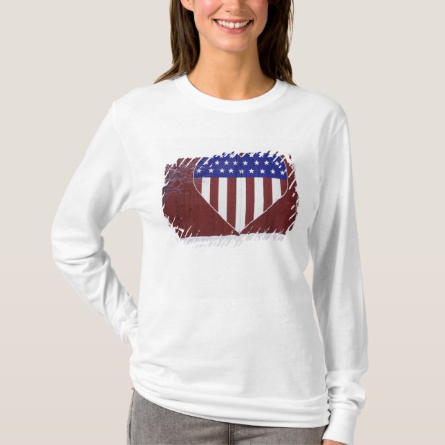Heart-Shaped Stars and Stripes T-Shirt (Front)