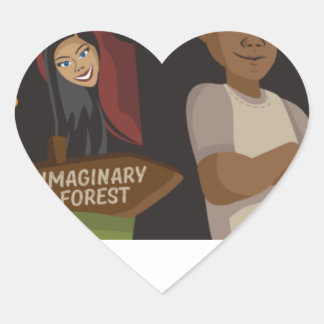 Heart shaped sticker