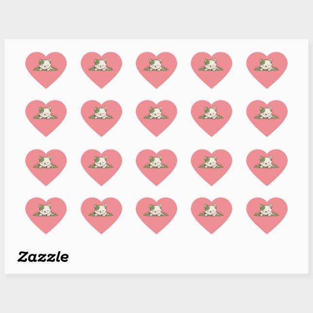 Heart-shaped stickers (Sheet)