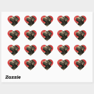 Heart-shaped stickers