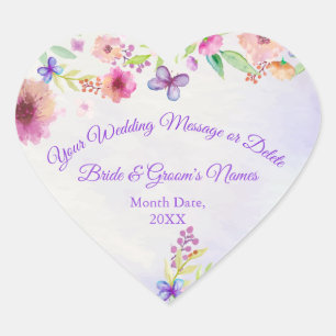 Heart Shaped Stickers for Wedding Favours, Envelop