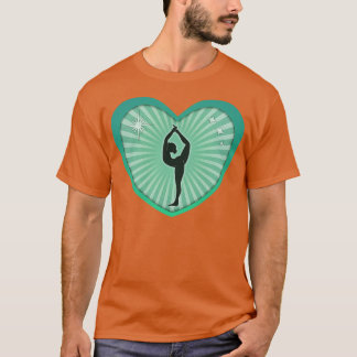 Heart Shaped Stretch Yoga Pose 1 T-Shirt