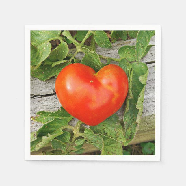 Heart Shaped Tomato Napkin (Front)