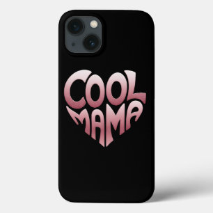 Heart-Shaped Typography: COOL MAMA iPhone 13 Case