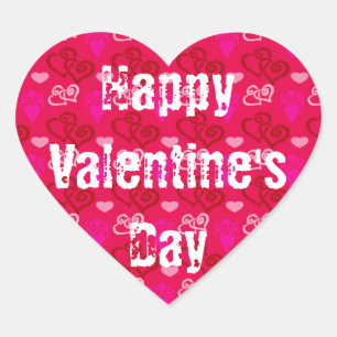HEART SHAPED VALENTINES DAY STICKER SHEETS - GIFTS