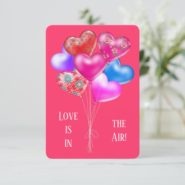 Heart Shaped Valentine's Love Balloons  (Standing Front)