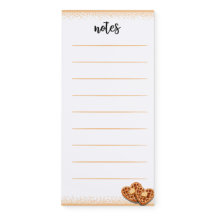 Heart-Shaped Waffle Themed Magnetic Notepad