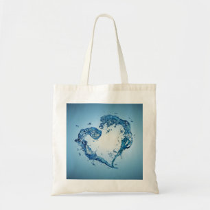 Heart Shaped Water Splashes - Budget Tote Bag