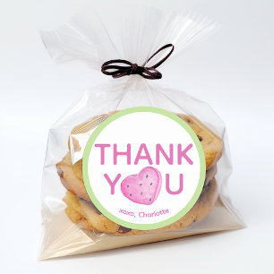 Heart Shaped Watermelon Thank You Sticker